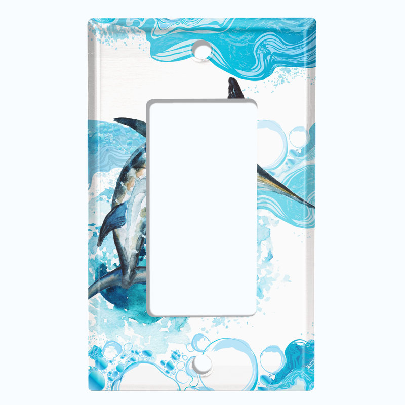 Sword Fish Ocean Water 1 - Gang Toggle Light Switch Standard Wall Plate