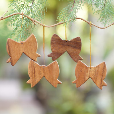 Eka 3.1'' Wood People Hanging Figurine Ornament