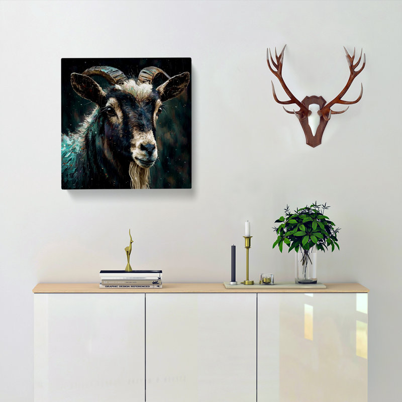 Goat Palette Knife Painting - Print