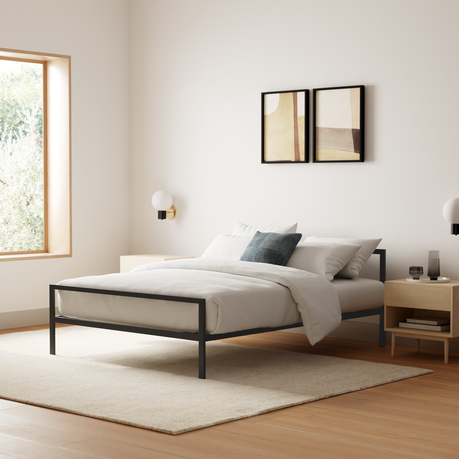 Aston Open-Frame Bed, Black, King