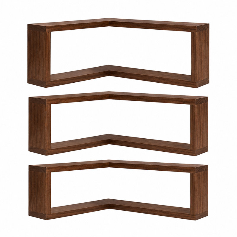 Lot de 3 étagères murales simples en bois, étagères murales, étagères flottantes, présentoir mural décoratif, étagères en bois, présentoir mural à monter soi-même