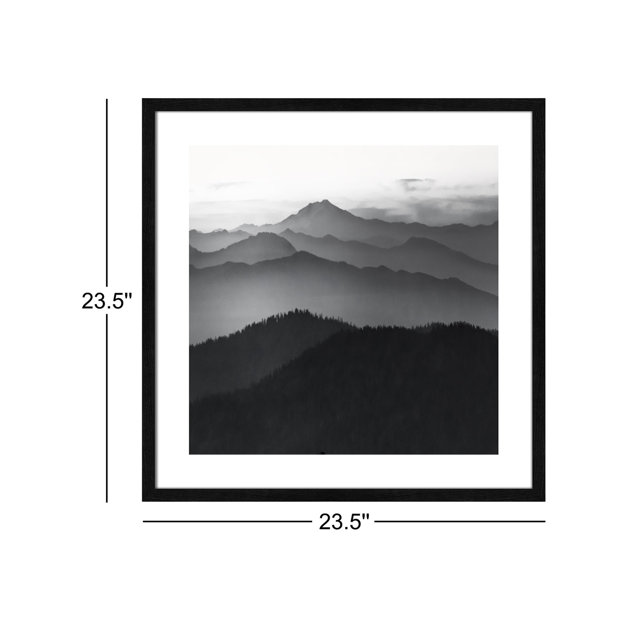 Cascades by Danita Delimont, 23.5" H x 23.5" W x 0.75" D, Black Framed