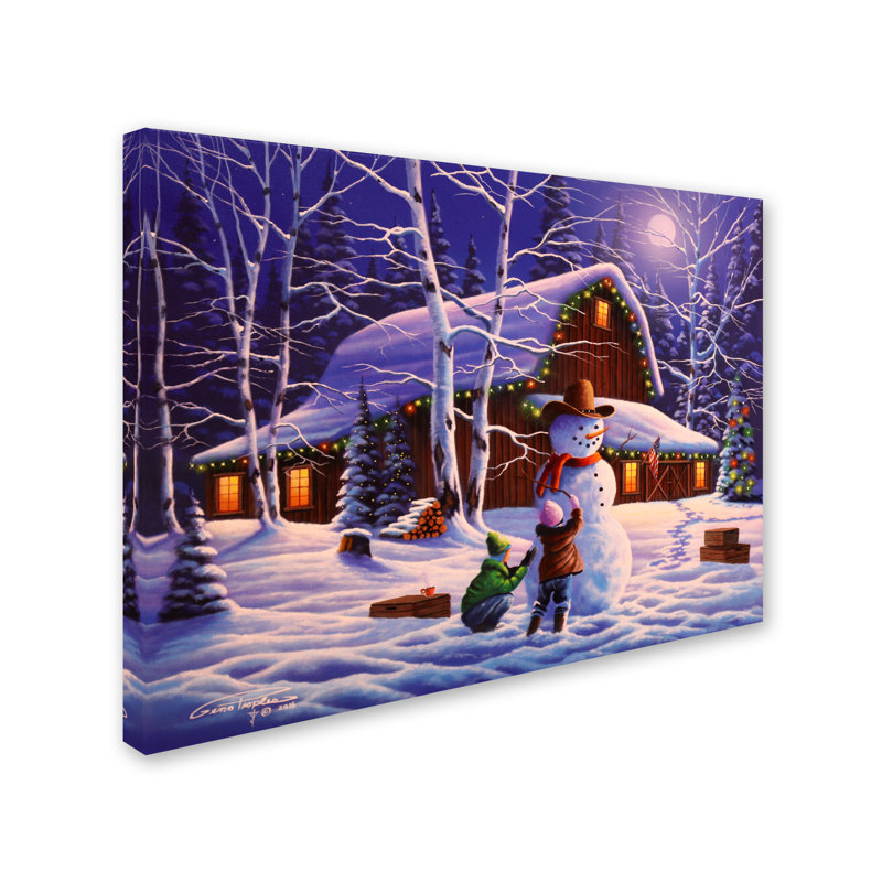 « the joy of christmas », reproduction d’impression sur toile tendue, H 24 po x l 32 po