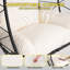 Fauteuil suspendu suspendu en osier avec support et coussin lavable pour patio-129461245-129461246