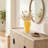  Marais 8" Ribbed Yellow Glass Vase for Floral Arrangements & Decor-1930201341