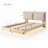 Queen Size Upholstered Platform Bed - No Box Spring Needed, Strong Support &amp; Sensor Light!-1267104560