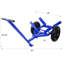 Chariot à bûches avec liant de charge et chaîne de tour de cou de 440 lb, avec 2 pneus pneumatiques de 16 po, cadre de couleur bleue