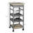 Mobile Rolling Kitchen Island Trolley Serving Cart with Underneath Drawer & Slide-Out Wire Storage Basket, Grey