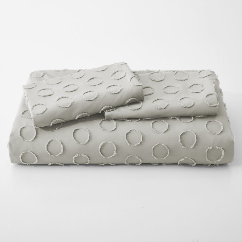 Microfiber Duvet Cover Set, Queen Duvet Cover + 2 Standard Pillowcases, Off Light Gray