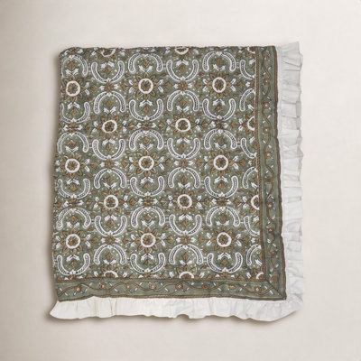 Fabdivine Cotton Quilted Throw Blanket