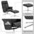 Swivel Recliner with Ottoman Faux Leather-380691796