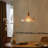 1-Lamp Amber Glass Dimmable Pendant Light