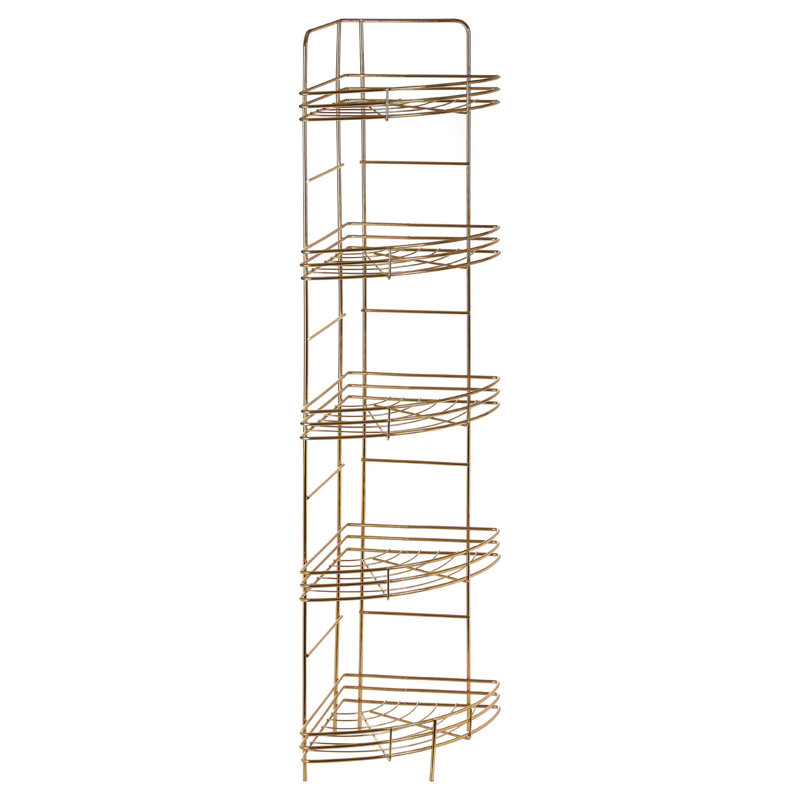 Corner 21 x 86cm Bathroom Caddy, Gold