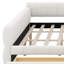 Lit plateforme tapissier contemporain avec rangement USB et tiroir intégré-1343367542