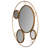 Hildebert Decorative 19.75-inch Round Frame Gold Modern Accent Mirror with 4 Glass Mirror Balls