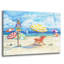 «Beach Signs Umbrellas» par Paul Brent, acrylique-315518080