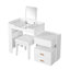 Bureau de coiffeuse 3 en 1 avec miroir rabattable-858917901