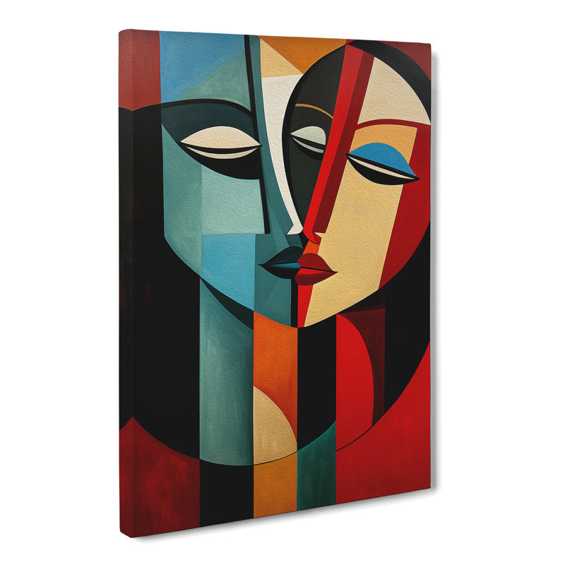 Two Women In Love Constructivism - Print, 60cm H x 40cm W x 3cm D