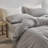 MooMee Striped Duvet Cover Set 100% Washed Cotton Linen Like Textured-108306141-105229475