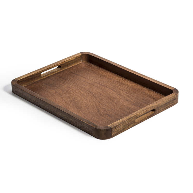 Kalmar Home Acacia Wood Rectangle Serving Tray