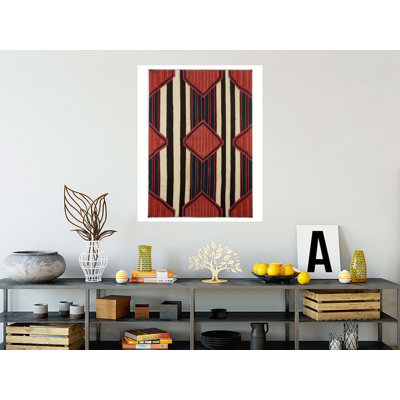 A classic Navajo chief's wearing blanket by Unknown - Giclee Print