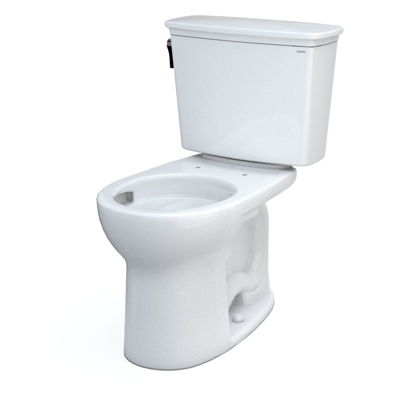 TOTO® Drake® Transitional Two-Piece Round 1.28 GPF Universal Height TORNADO FLUSH® Toilet with CEFIONTECT®, Cotton White