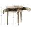 Console récupérée l 31 po - Plateau en placage de bois massif avec portes cannelées or et forme