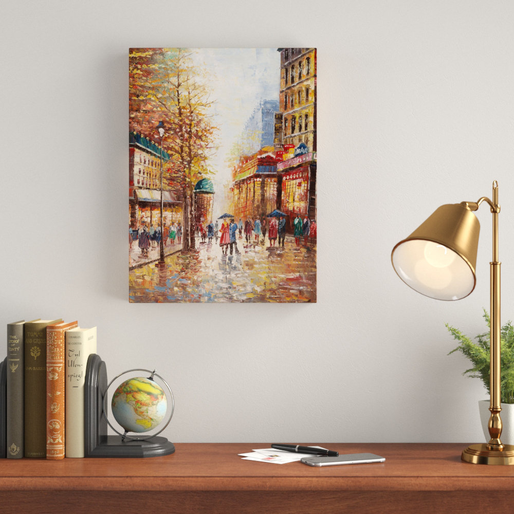 Charlton Home 'French Street Scene' Painting Print on Wrapped Canvas  Reviews Wayfair Canada