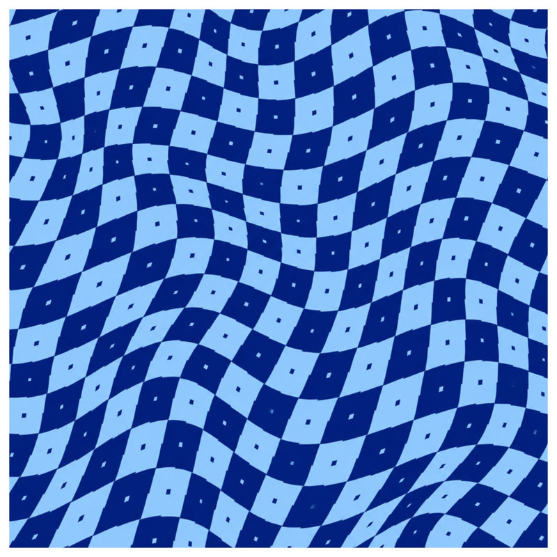 Wavy Checkered Pattern Double Sided Throw Pillows, 20 x 20 inches