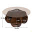 Table basse ronde avec rangement