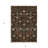 3' X 5' Black Brown And Red Floral Washable Indoor Outdoor Area Rug