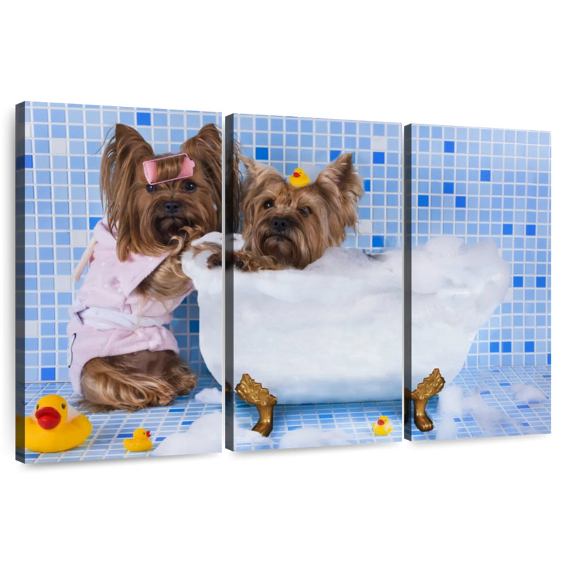 Ketti Bubble Bath Dogs, 24" H x 38" W