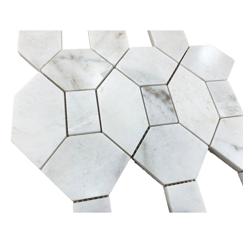 Carreau de mosaïque en marbre 2 po x 4 po