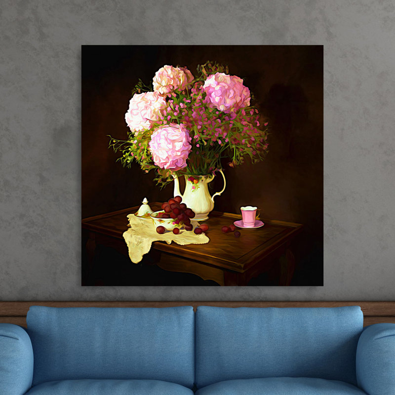 " Floral 240B ", 20" H x 20" W x 1.5" D