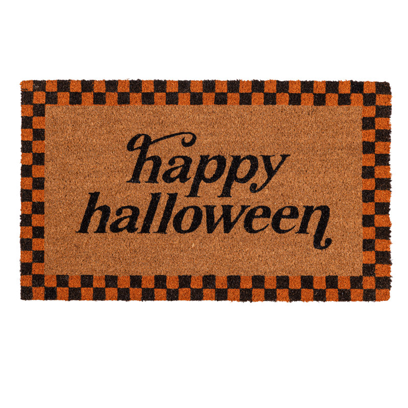 Tapis en fibre de coco Happy Halloween