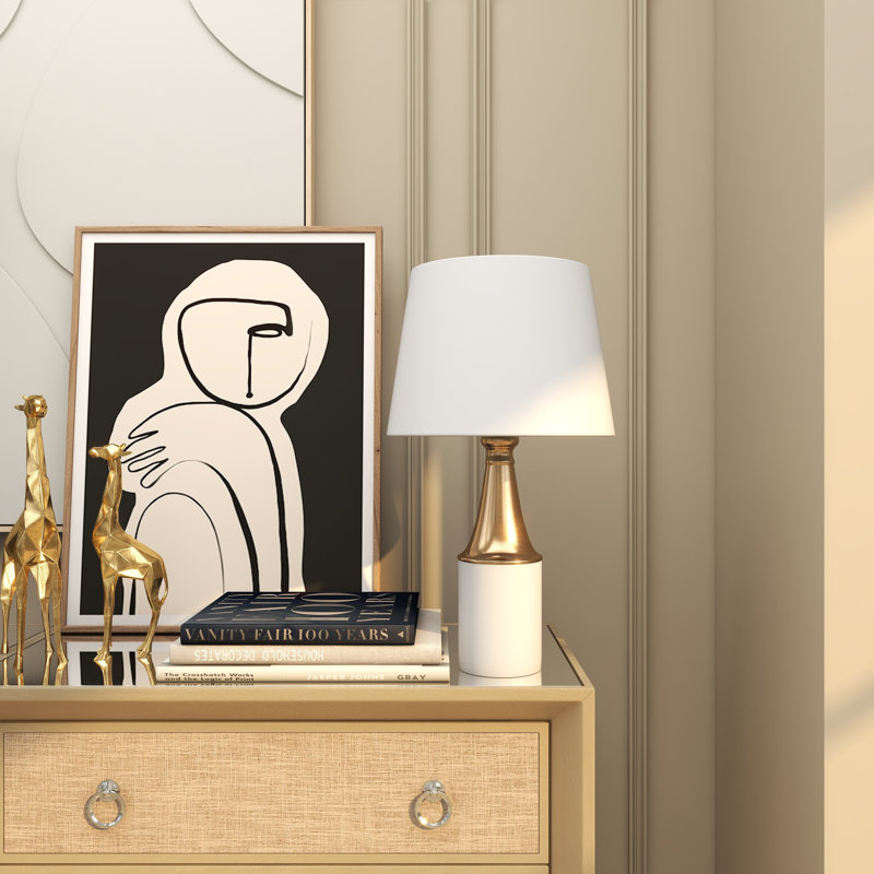 Lampe de table blanche 21 po