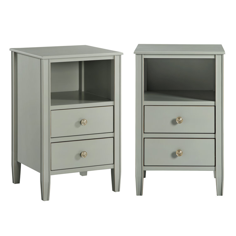 Ahouh 2-drawer Storage Nightstand - Set of 2