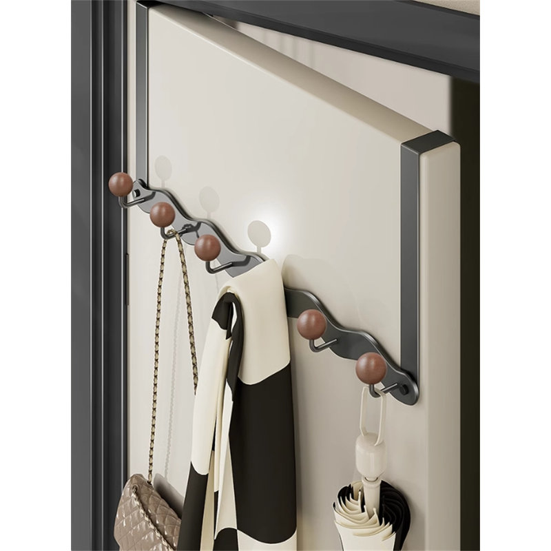 Crochet pour porte en fer et bois, H 8,85 po x l 23,62 po x P 1,81 po