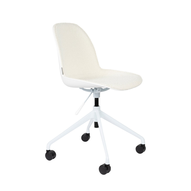 Albert Swivel Office Chair, White