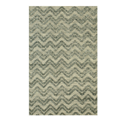 Hendrickson Green Handmade Wool Khaki Contemporary Geometric Area Rug