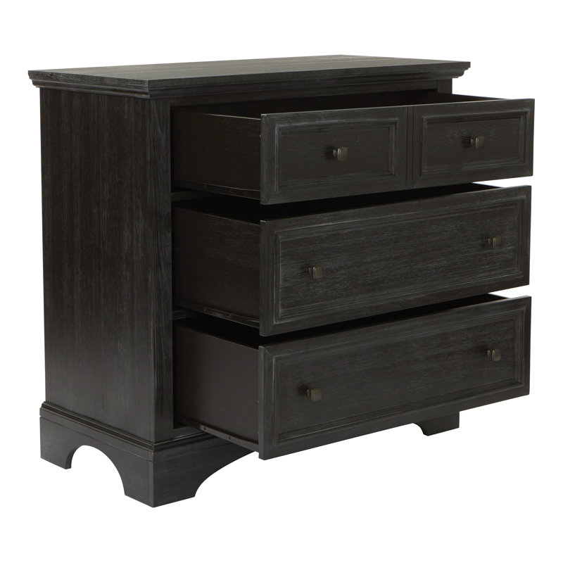 Bunbury 38'' W 3 - Drawer Dresser, Rustic Black