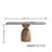 Rectangular Rock Slab Solid Wood Dining Table-594506504