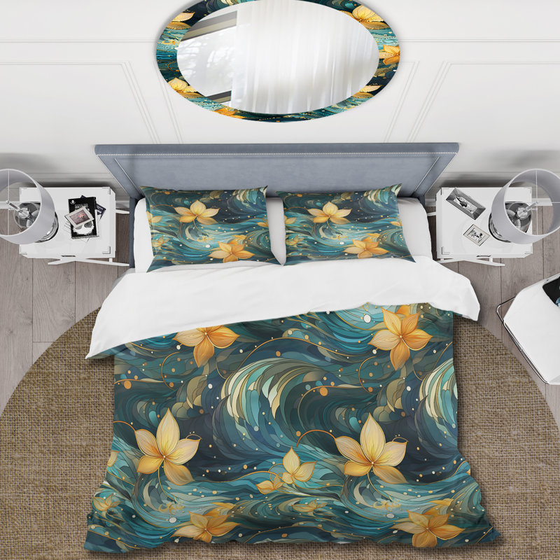 Inner Harmony Exploration Mediation III - Ensemble de housse de couette à motif floral