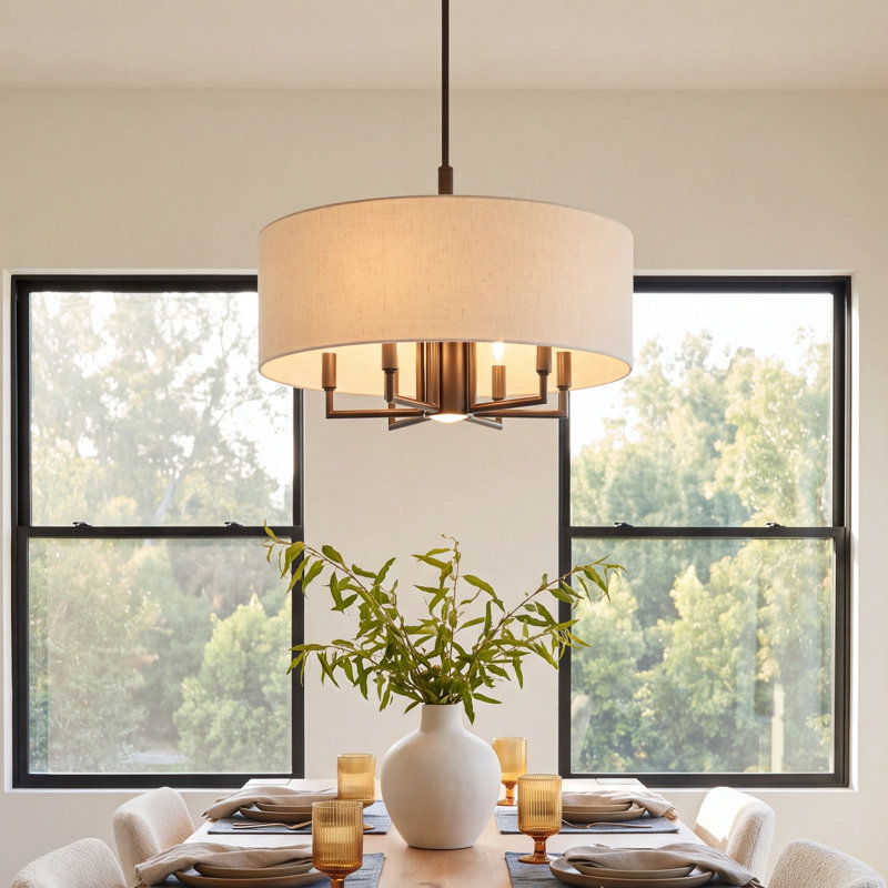 Flaire 6-Light Chandelier, English Bronze