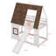 Lit superposé en bois avec toit, échelle et glissade Wood House