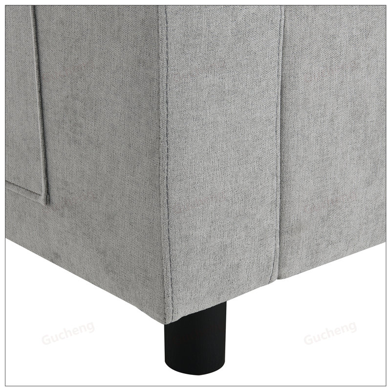 Canapé modulaire Chenille, Gris clair