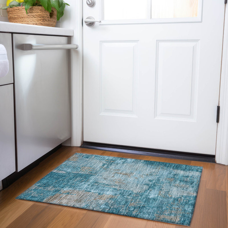 Premium Machine Washable Natoma AMF989 Abstract Rug, Rectangle 1 pi 8 po x 2 pi 6 po
