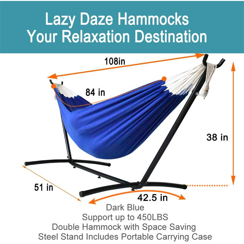 Hamac double Mcclinton, Bleu marine