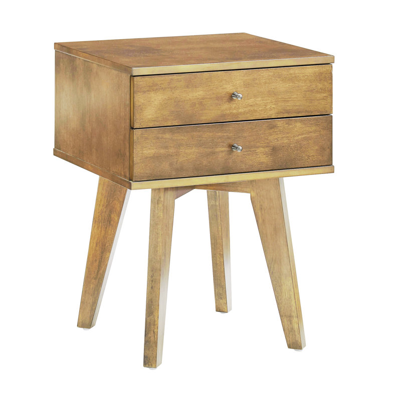 Table de chevet 2 tiroirs Imagen, Naturel