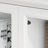 White Wood Grain Large Slanted Edge Four-Door Storage Cabinet With Tempered Glass Doors-788666300